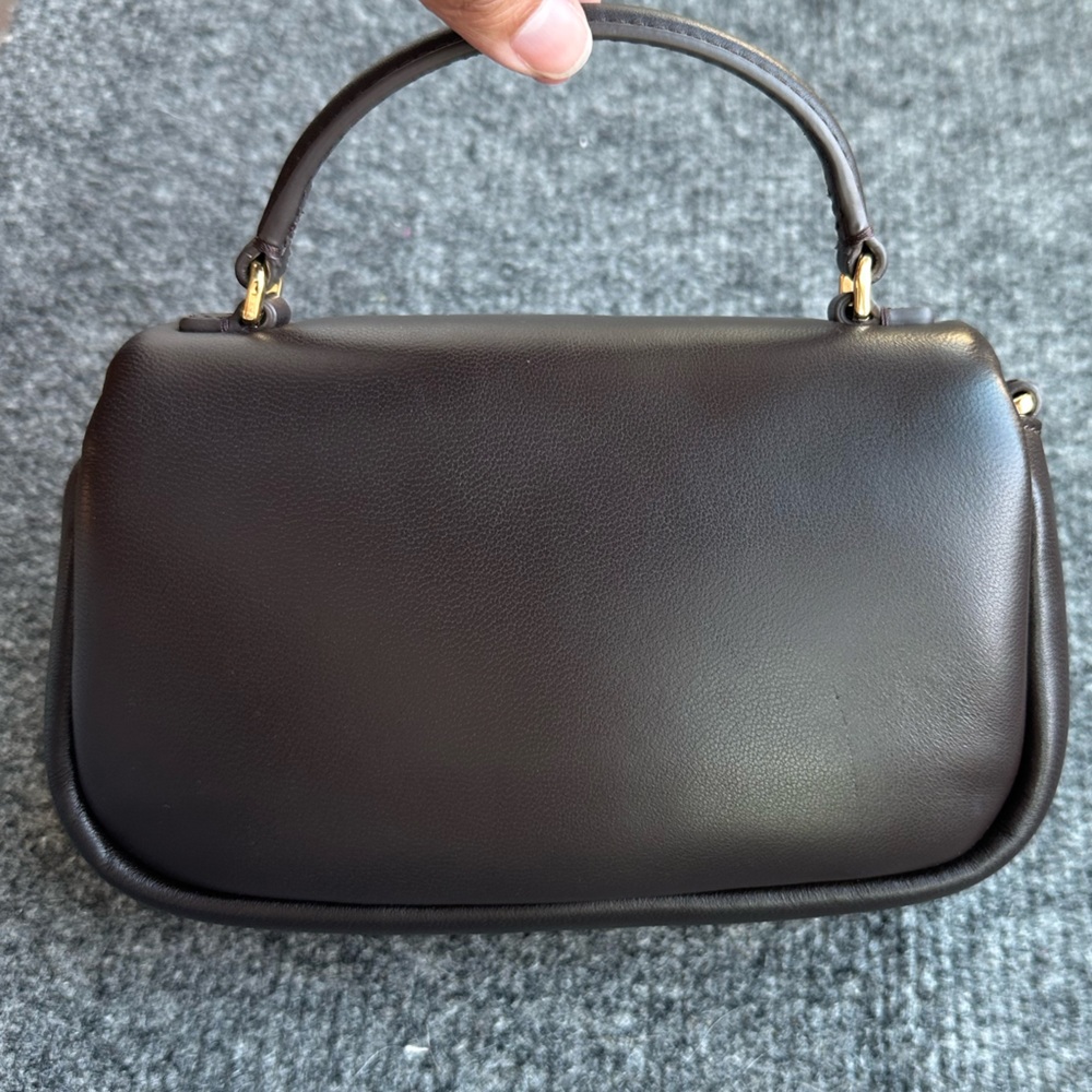 Tory Burch Brown Britten Mini Top Handle Leather Crossbody Bag NWOT - Picture 8 of 10